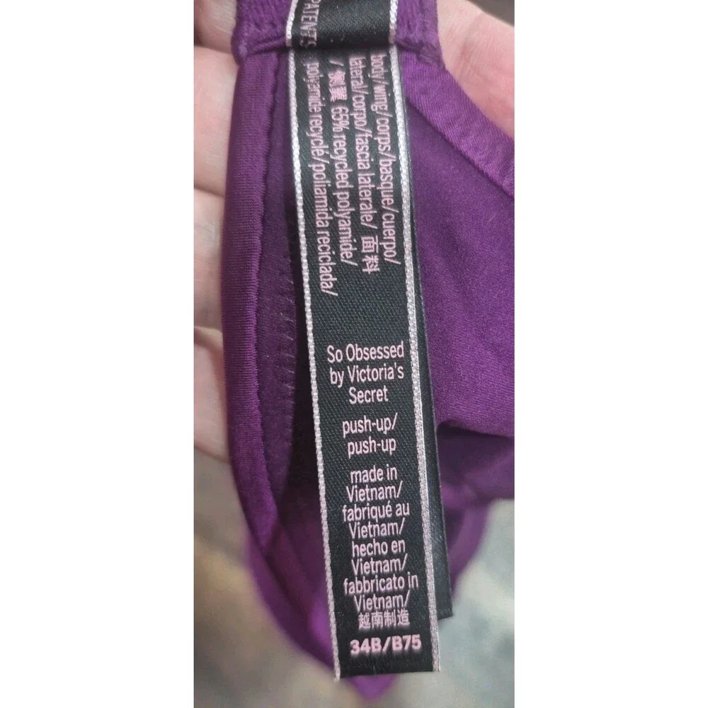 Victorias Secret So Obsessed Pushup Bra Purple So Pretty  34B